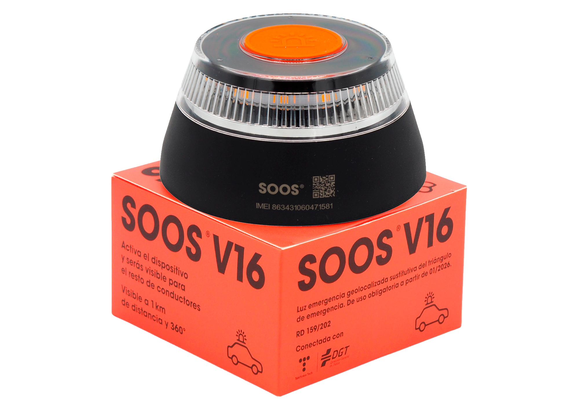 Baliza v16 Homologada y Conectada a la DGT - SOOS V16 - Tiendacasa