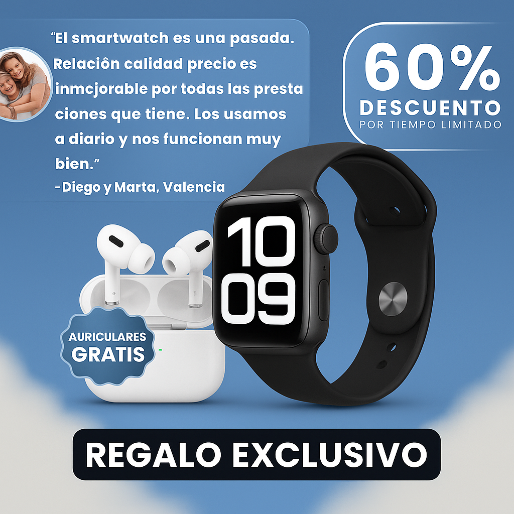 SMARTWATCH SERIE 10 + AURICULARES PRO ¡GRATIS! EDICIÓN ESPECIAL - Tiendacasa