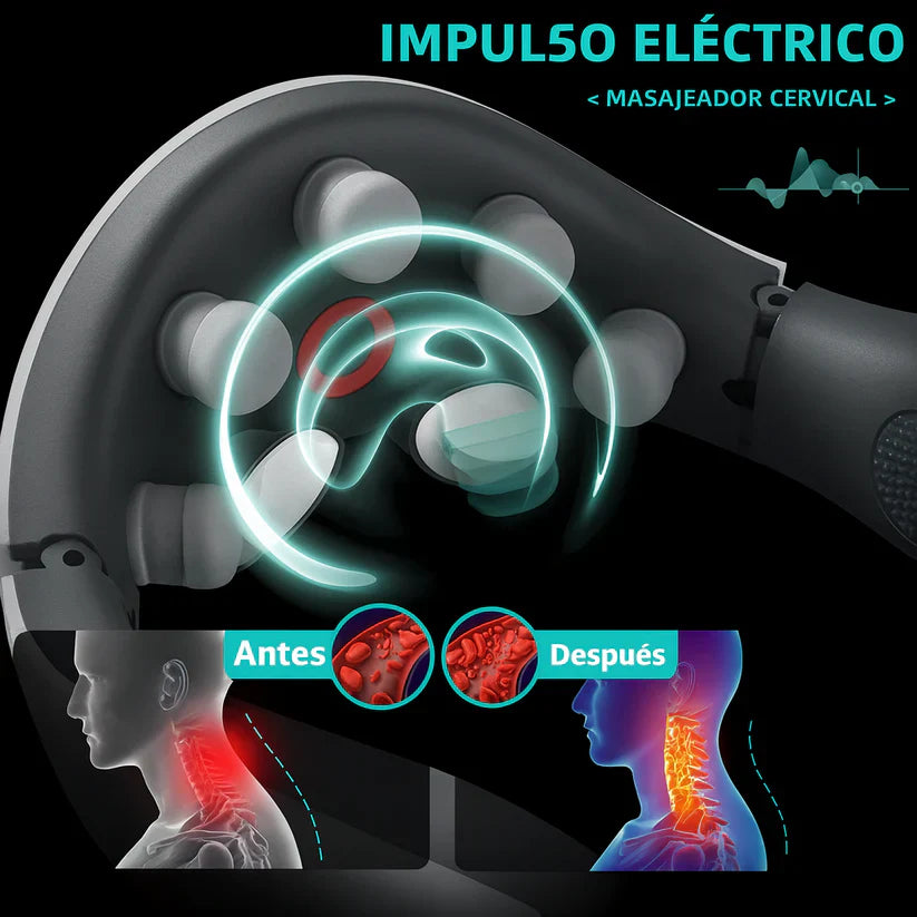 Masajeador Cervicalix Pro 2.0™ + Almohada Quiropráctica + Parches (GRATIS) - Tiendacasa