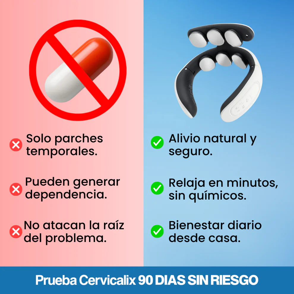 Masajeador Cervicalix Pro 2.0™ + Almohada Quiropráctica + Parches (GRATIS) - Tiendacasa