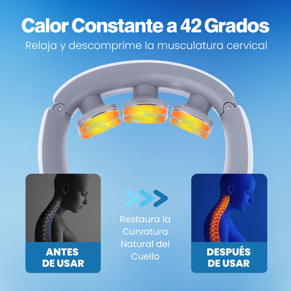 Masajeador Cervicalix Pro 2.0™ + Almohada Quiropráctica + Parches (GRATIS) - Tiendacasa