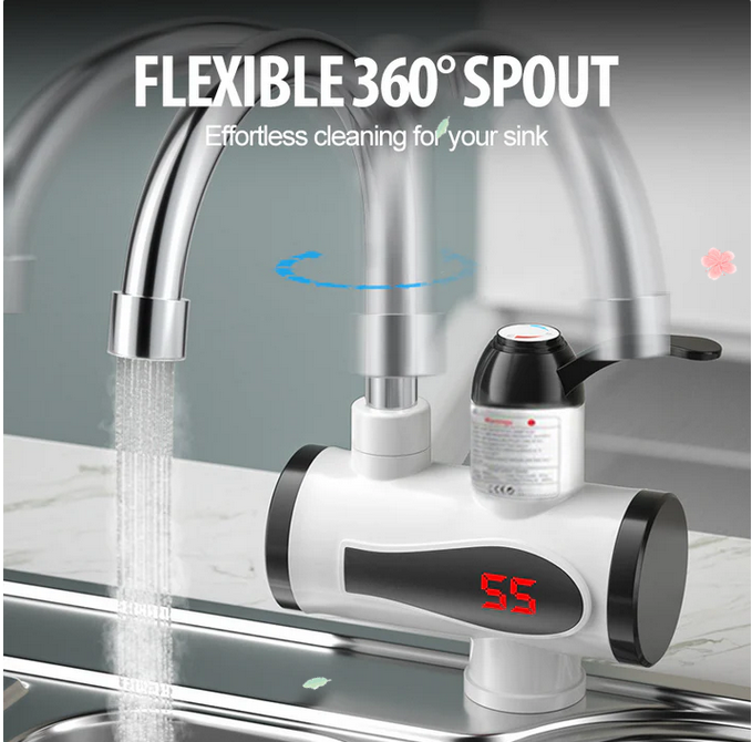 Torneira elétrica instantânea de água quente, segura e prática.