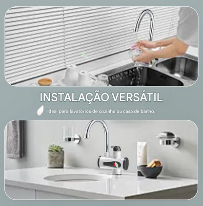 Torneira elétrica instantânea de água quente, segura e prática.