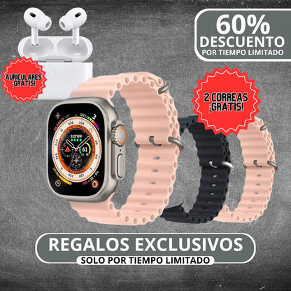SmartWatch ULTRA PRO + 2 Correas y Auriculares Pro ¡GRATIS! | Edición Especial - Tiendacasa